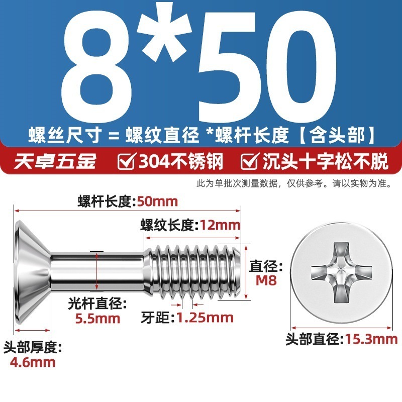 304 ステンレス鋼皿頭十字ネジ、平頭ネジ、半ネジ小ネジ M3M4M5M6|undefined