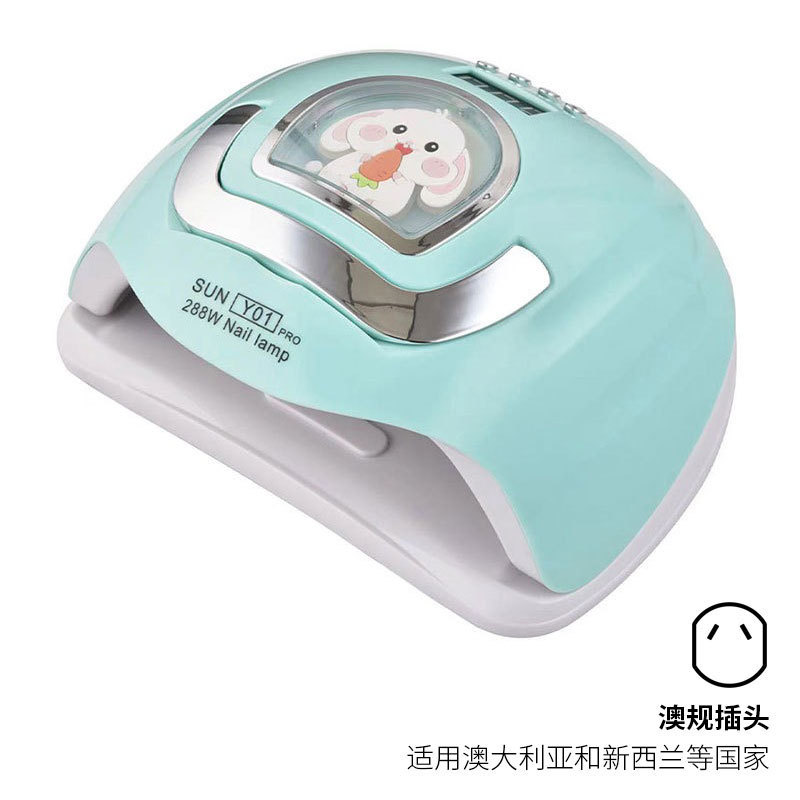 Lámpara de uñas 288W lámpara de fototerapia de uñas inteligente LED fuente de luz dual máquina de fototerapia inteligente esmalte de uñas pegamento para hornear lámpara transfronteriza