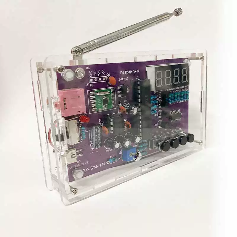 Radio unit assembly set FM frequency regulating digital tube display teaching electronic DIY production single -chip microcomputer welding bulk