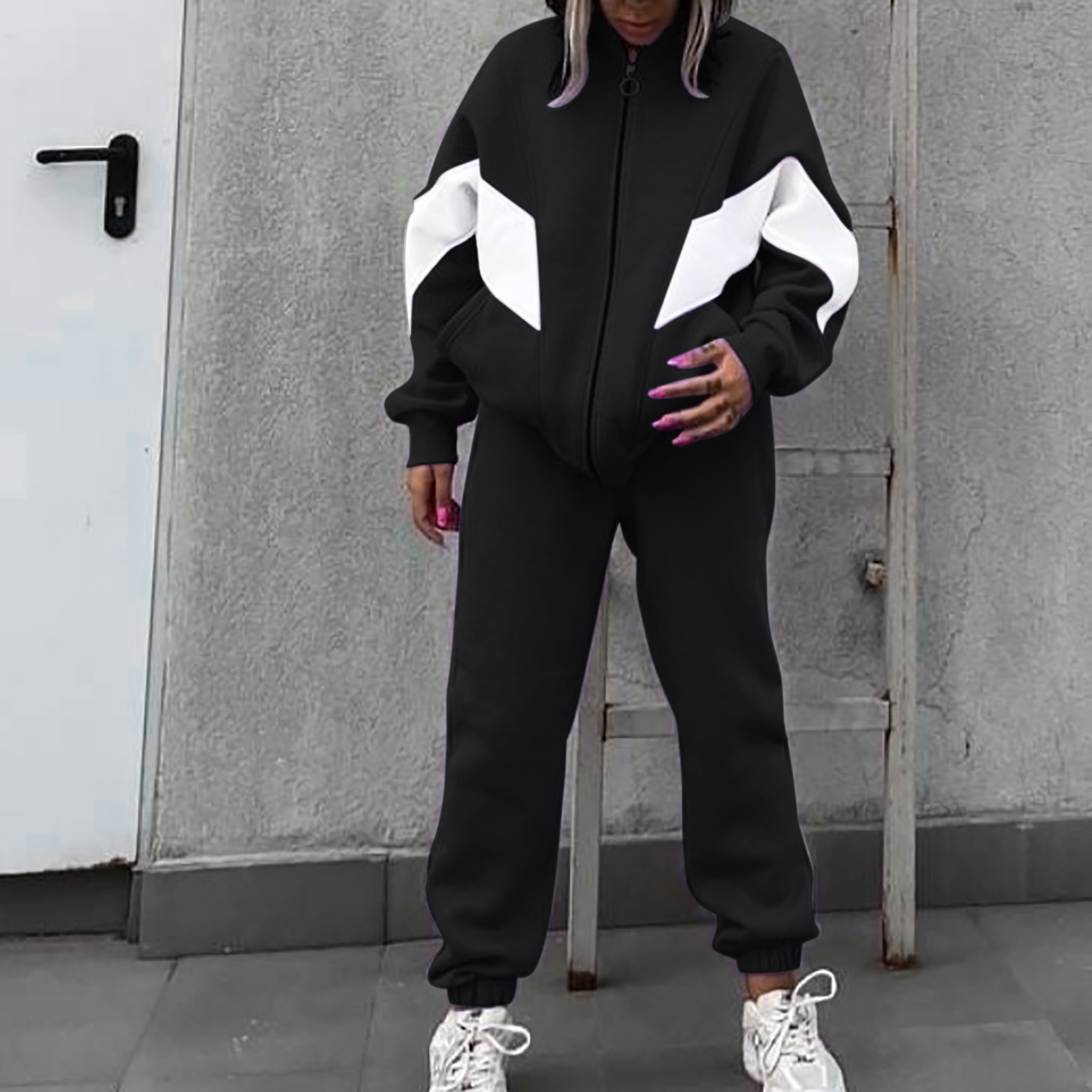 Women's Tracksuit Set Casual Loose Two Piece Spring Autumn Outfit_voghion.com