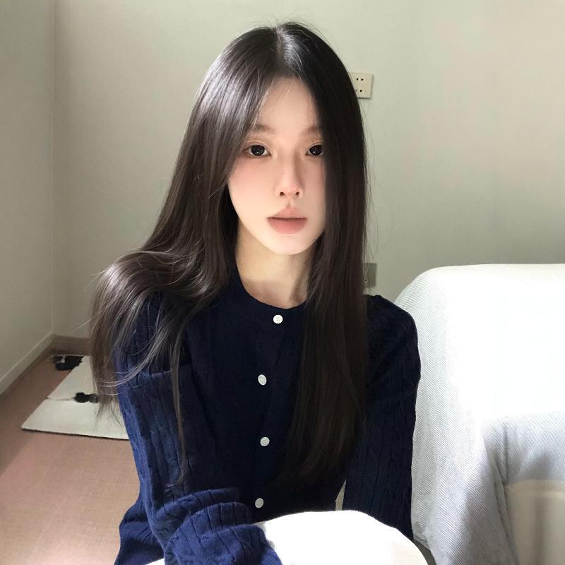 韩系麻花复古初秋针织开衫短款外搭2025新款春秋小个子毛衣外套女|undefined