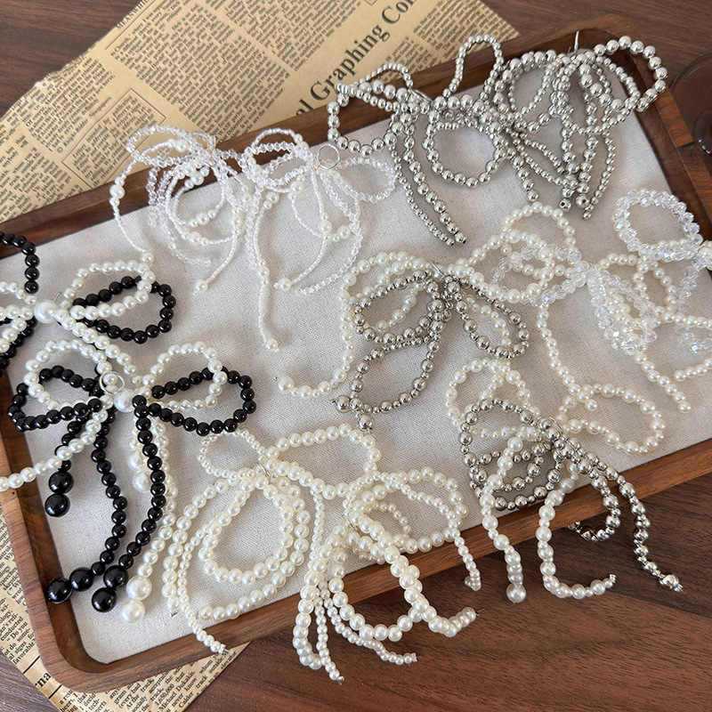 Bow Pendant Pearl Water Drops Pearl Chanel Style Simple Snap Accessories Shell sneaker Super All-match Decoration Bow Pendant Pearl Water Drops Pearl Chanel Style Simple Snap Accessories Shell sneaker Super All-match Decoration