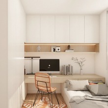 全屋定制奶油风卧室柜橱柜实木衣柜整体厨房柜书桌榻榻米工厂定做