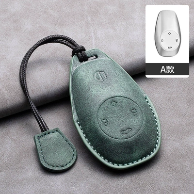 model unisex key pouch car — Car key bag - zero-run-model-a-olive-green-leather-strap