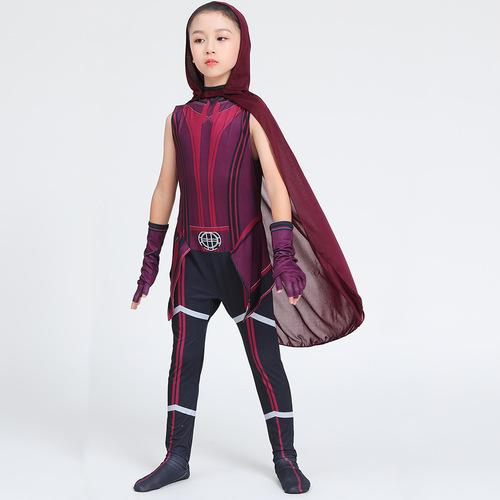Scarlet Witch Girl Superhero Dress Up Children's Halloween Cosplay Cosplay Costume