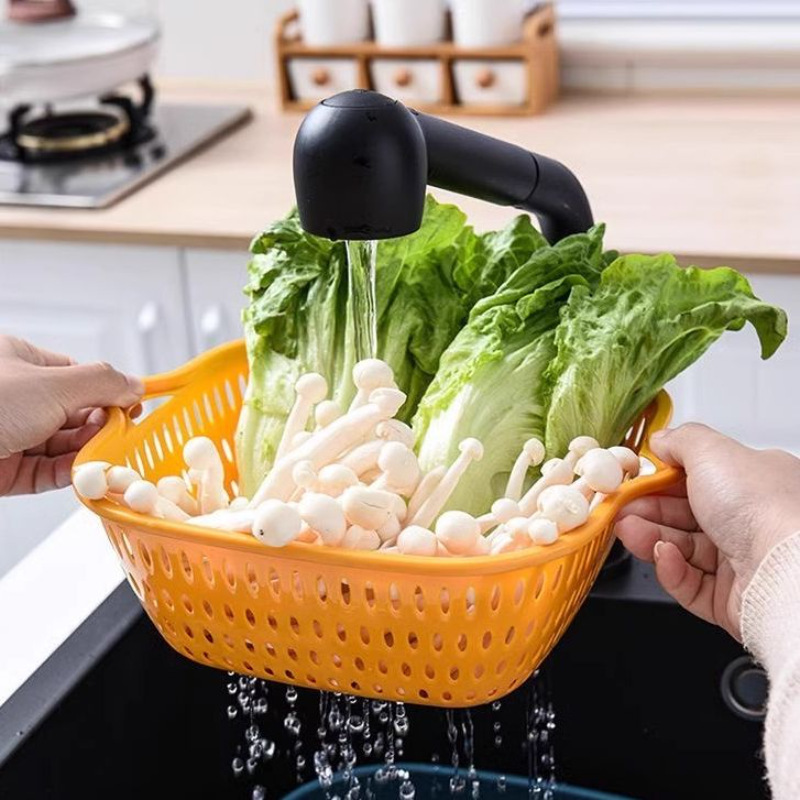 家庭用シンク排水バスケット二層多機能フルーツトレイキッチン野菜バスケット洗濯フルーツバスケット|undefined