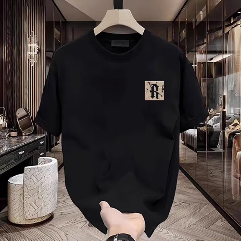 Available for Overseas Wholesale~ Heavyweight Pure Cotton 150kg Short-Sleeve T-Shirt Summer 2026 Top Trendy National Style for Men and Women Couple Style