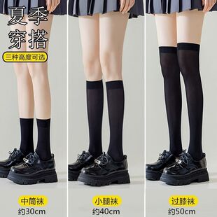 black calf socks women's velvet summer thin mid-length stockings stockings long tube white jk socks knee socks