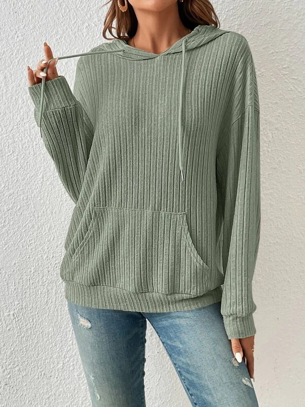 Women's Hoodie Long Sleeve Hoodies & Sweatshirts Pocket Casual Solid Color display picture 3