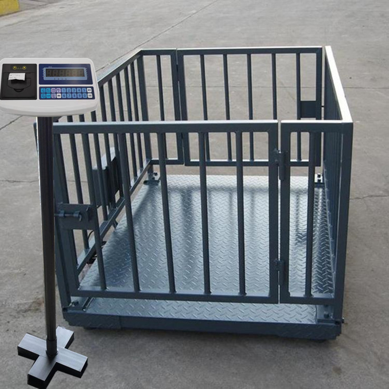 动物围栏电子秤3000公斤带框牲畜电子磅秤