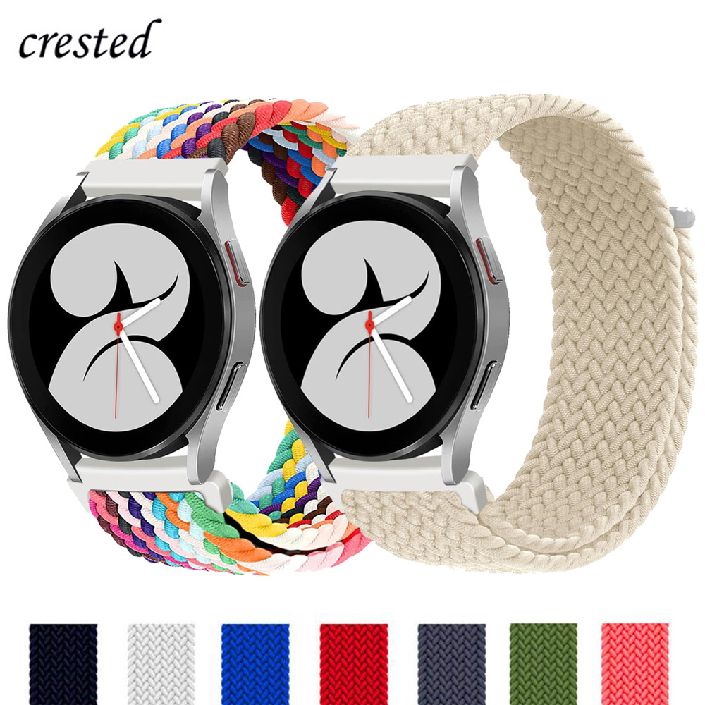 Suitable for Samsung/Huawei Watch Strap 20mm 22mm Velcro Braided Nylon Loop