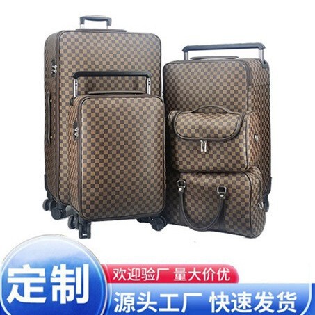 Factory Custom Luggage Set Pu Trolley Suitcase 30inch Large-Capacity Business Gift Password Suitcase with Universal Wheels