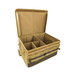 Outdoor foldable camping storage box, portable large-capacity picnic utensil storage bag