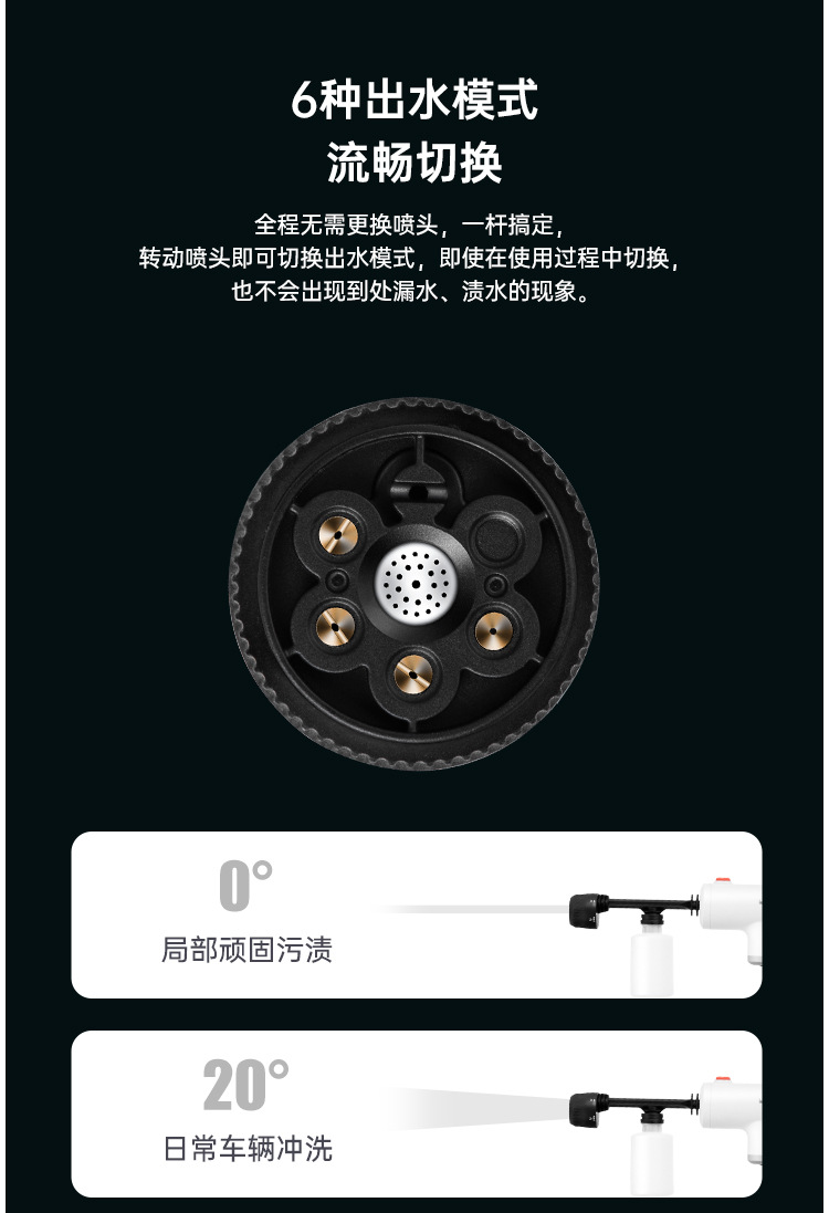 Lekong Wireless Portable Cleaning Machine, Household High-Power Flushing Water Gun, Portable Small Car Wash