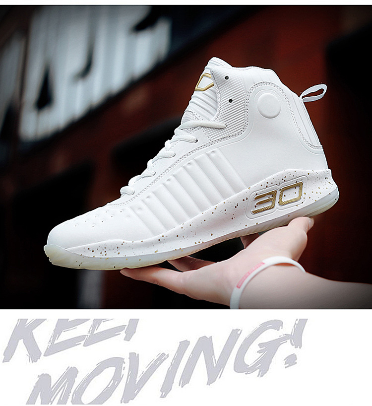 Buty do koszykówki, wysokie buty bojowe męskie, oddychające młodzieżowe buty sportowe na wiosnę i jesień_voghion.com