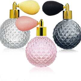 复古气囊香水瓶透明玻璃喷雾瓶便携香水分装瓶扩香挥发瓶苦艾酒瓶