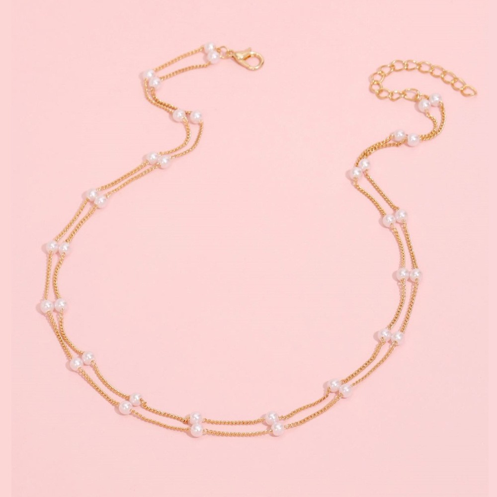 Collana girocollo con perle per donna, gioiello di design niche_voghion.com