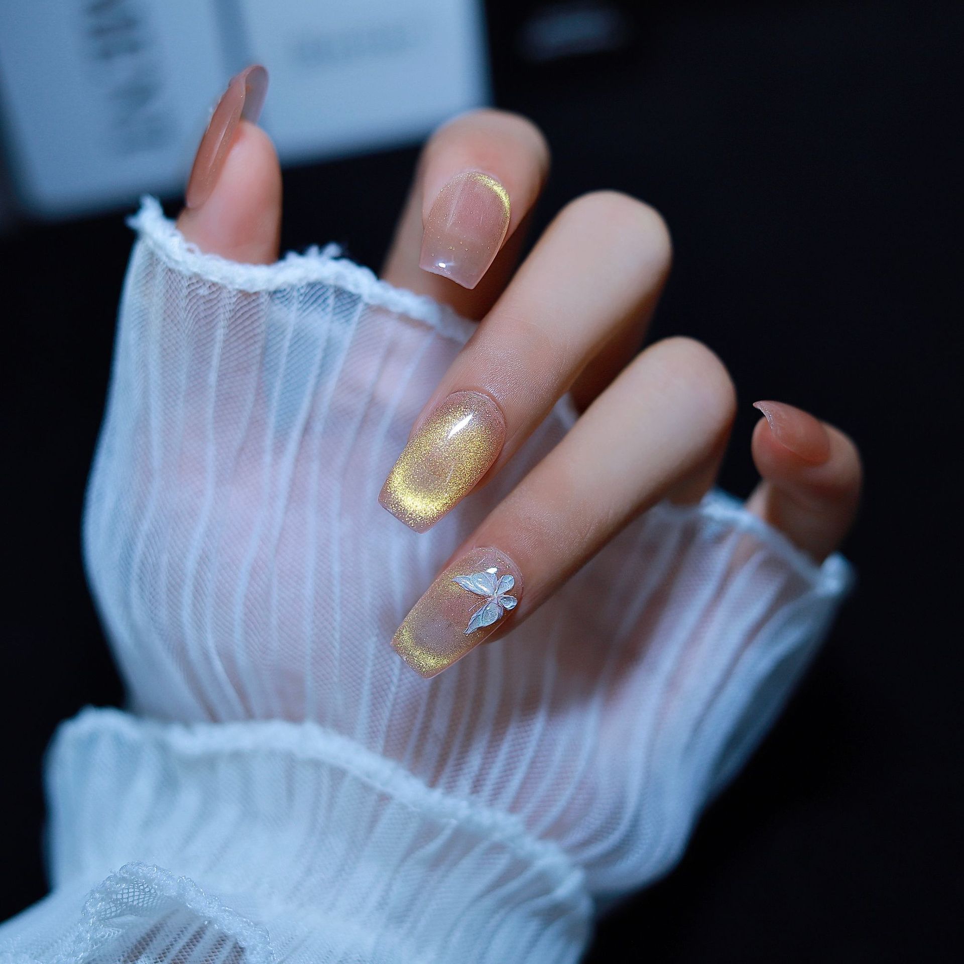 Yiyi Wu Lihuo Butterfly Light (New China)-Xiaohong Book Explosiva Maoyan Fábrica de uñas de uñas de uñas de mano pura hecha a mano