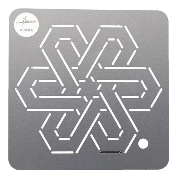 Línea presionando Plantilla de bordado plantilla patrón de ciruela bambú acolchado tablero de dibujo plantilla de bordado herramienta de patchwork