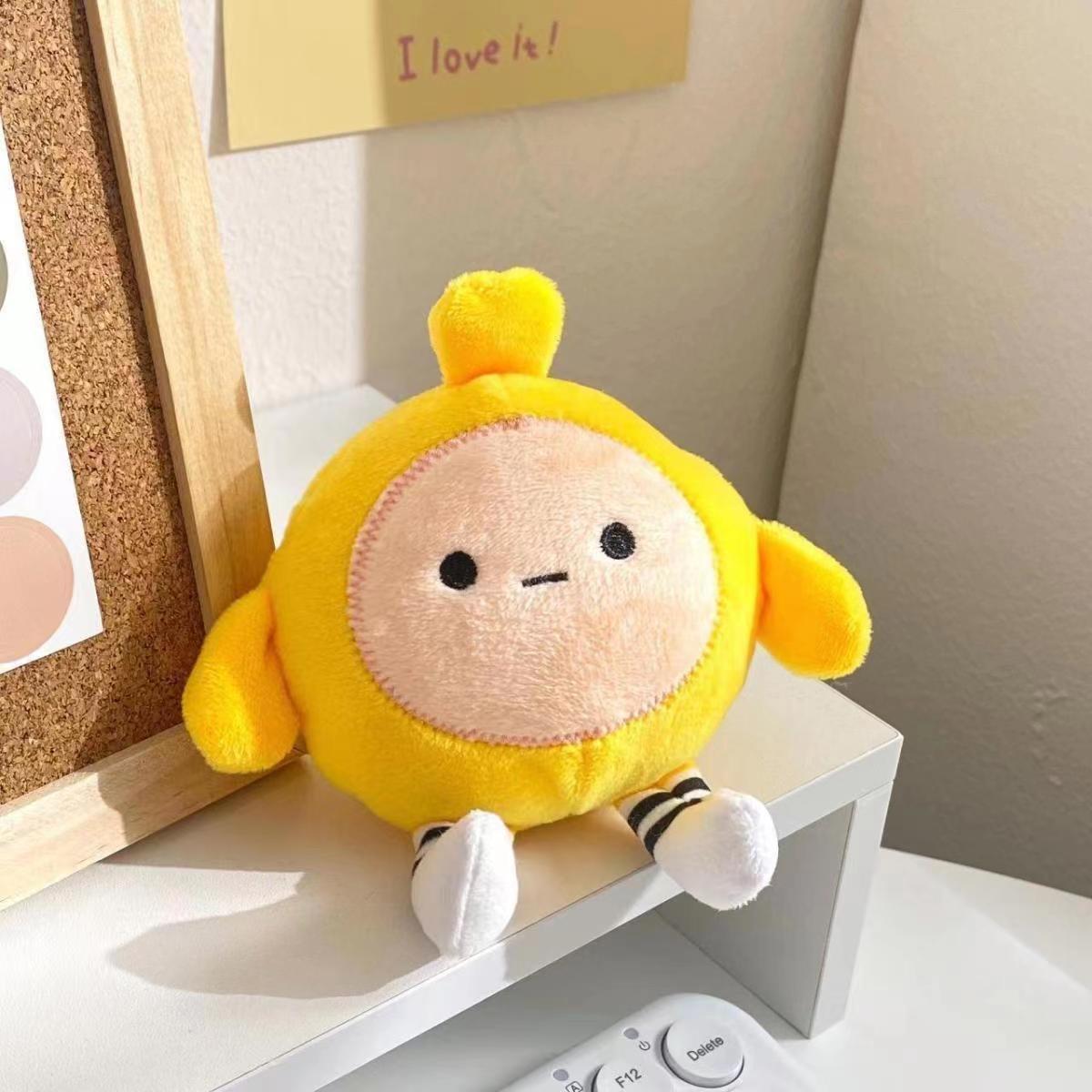 말하는 노란 계란을 누르십시오