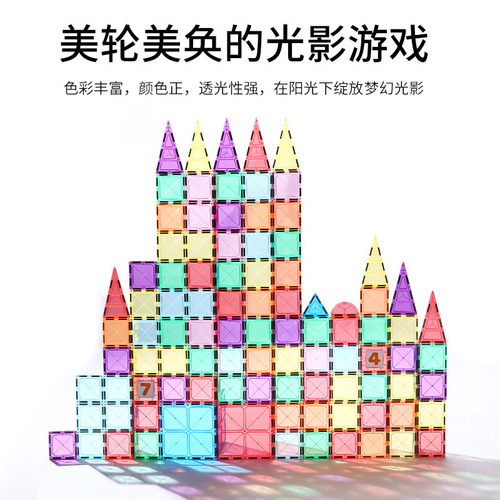 Weiaibei factory direct sales children's educational toys color window magnetic tablets intellectual development enlightenment magnetic tablets loose tablets