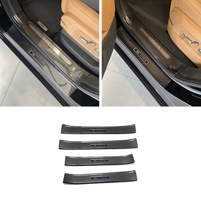 Dekorativ pedal başlıqları Gx Threshold Strips, Modified Welcome Pedals - 4-pieces-of-outer-sills-abs-carbon-fiber-texture-applicable-to-2026-xpeng-gx