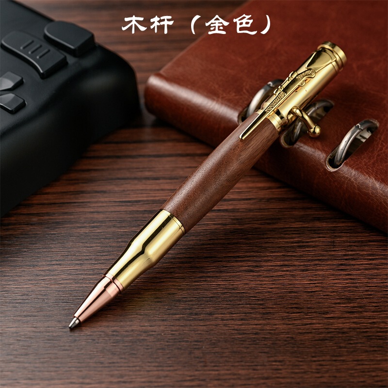 创意多功能枪栓笔批发金属按动圆珠笔机枪笔可印刷logo新款仿枪笔|undefined