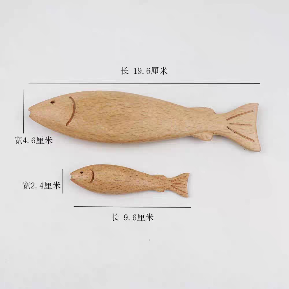 Caricatura creativa encantadora buena suerte oración pez haya tallado timbre de puerta puerta de entrada de madera peces colgante regalos de decoración de madera maciza