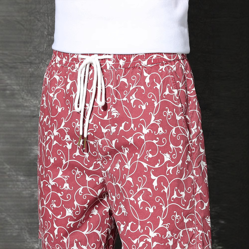 Men's Summer Fashion Printed Shorts Trendy Brand Design Unique Style Sporty And Casual Four Quarter Length Pants_viptrois.com