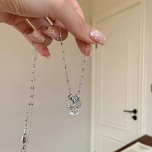 银锁包跑环十字架吊坠项链vintager中古辣妹锁骨链可拆卸配饰