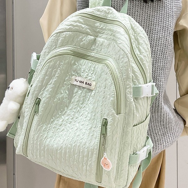 Großzügiger Rucksack mit Buchstabenanhänger für Grund-, Mittel- und Oberschule sowie für Studenten, Großhandel, frisches Design, doppelt_voghion.com