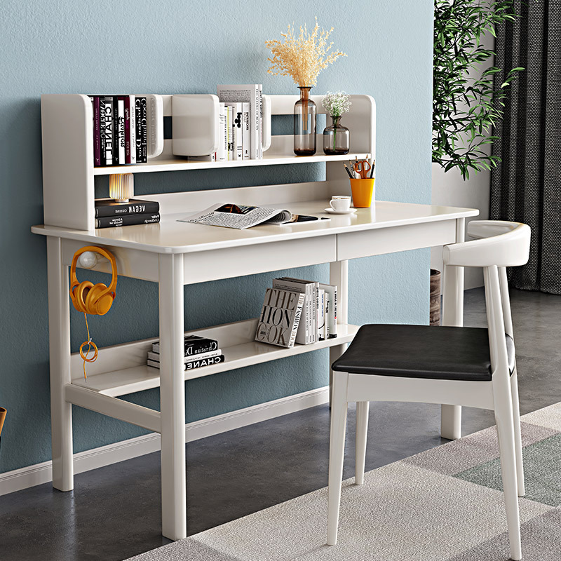 Escritorio de madera maciza estantería combinación moderna minimalista escritorio del hogar Escritorio de almacenamiento Escritorio de estudio del estudiante Escritorio de escritura