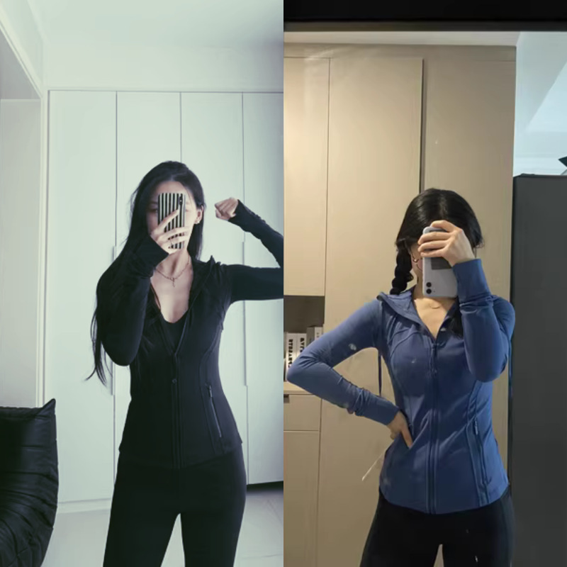 Lulu SLEEK CITY Sports Hooded Jacket Running Yoga Jacket Women's Slim-Fit Slim Fitness Top