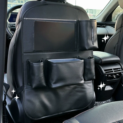 Car Rear Seat Small Table: Car table board - storage-bag-x-style-pure-black