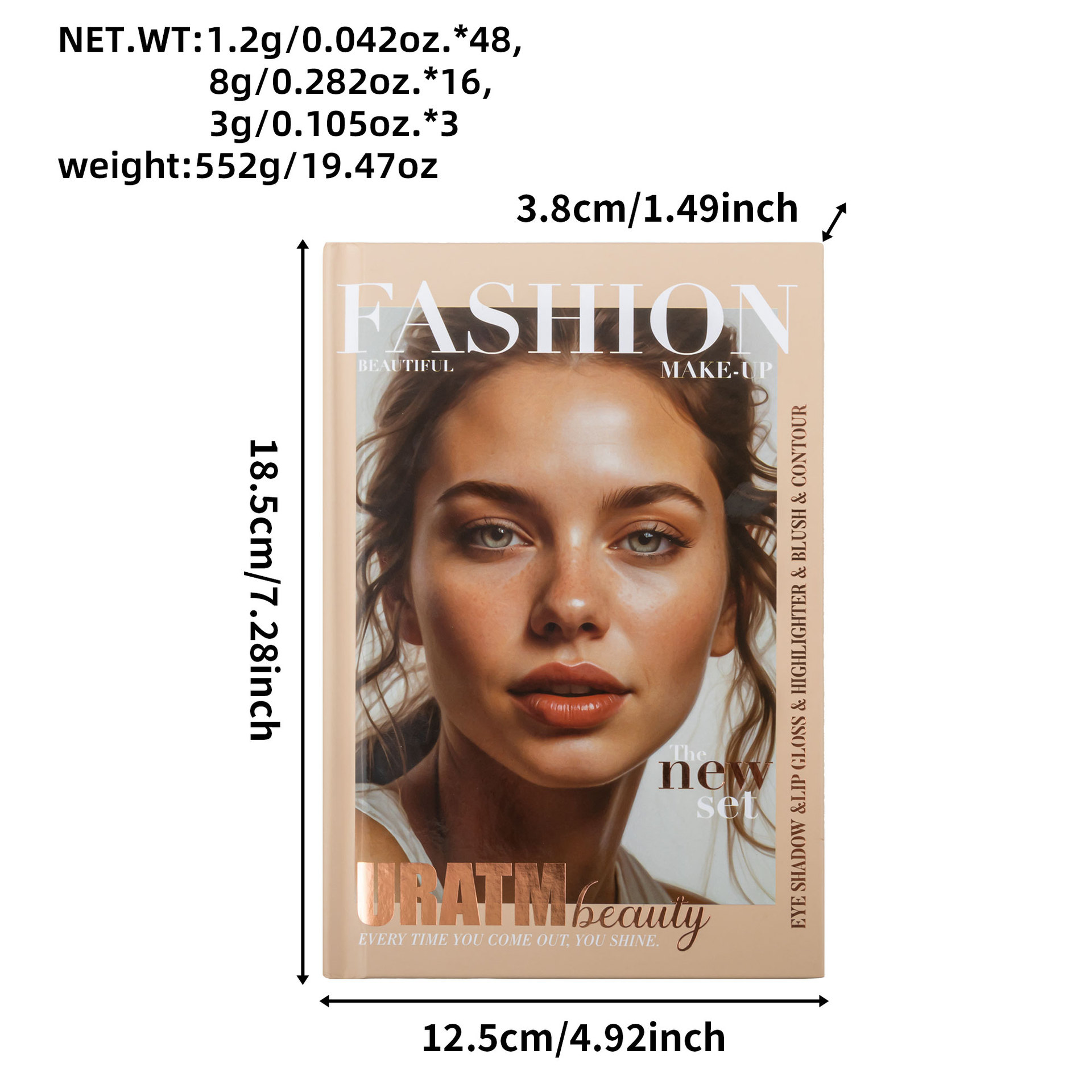 Cross-border bestseller: 67-color makeup palette, five-layer flip book eyeshadow palette, matte pearlescent blush, contour and highlight in one piece undefined
