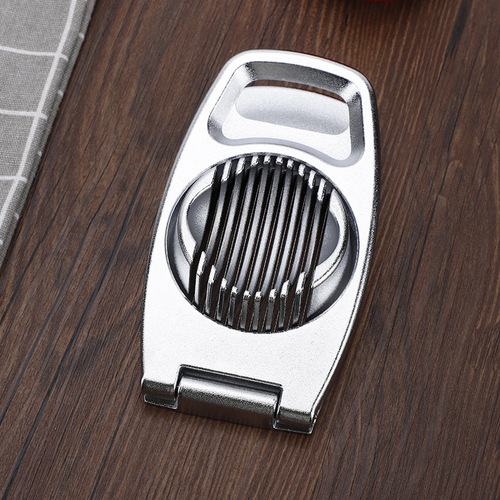 Alloy two-in-one Japanese multifunctional egg cutter household stainless steel egg splitter slicer kitchen gadget