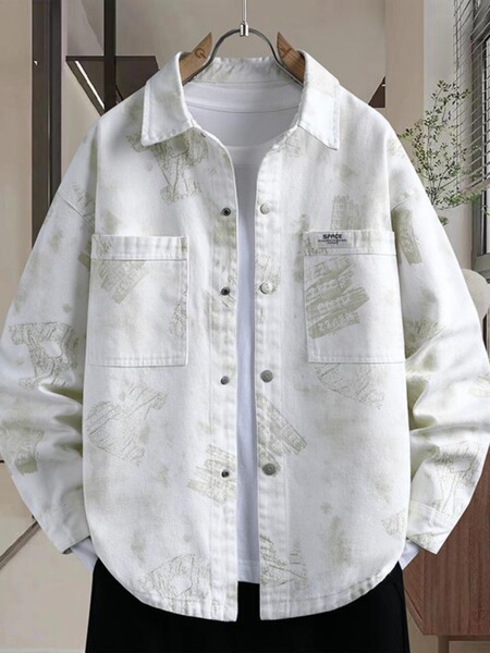 Cotton autumn demi-season trend shirt for leisure