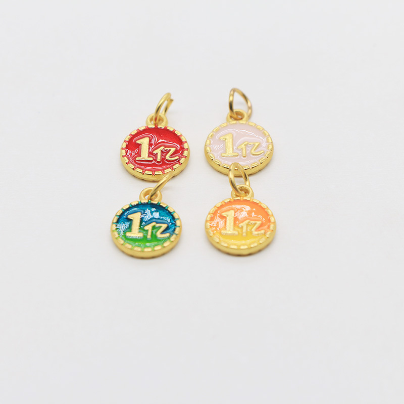 Long-standing antique gold 0.1 billion small target pendant hair rope necklace bracelet beaded beaded diy jewelry accessories