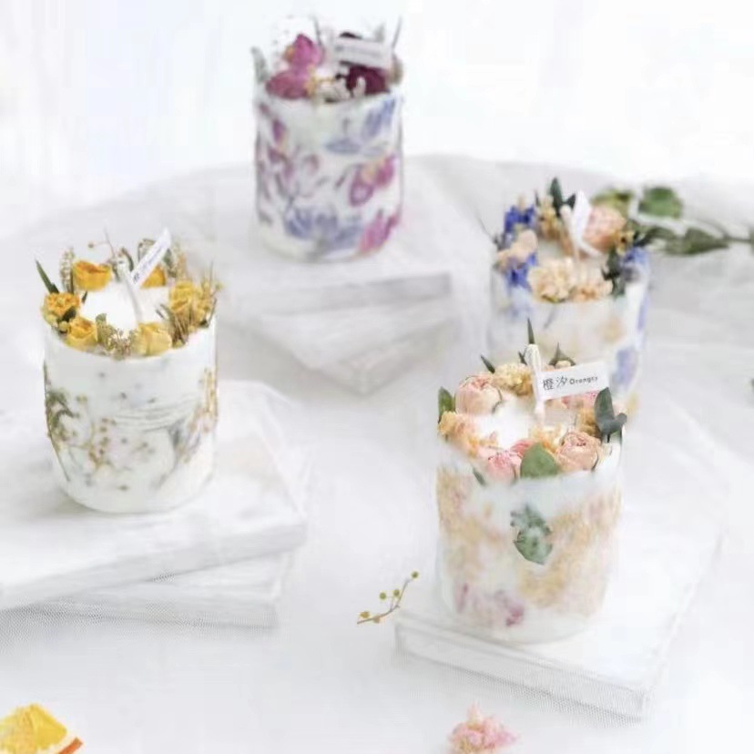 Flores secas transfronterizas, flores secas inmortales, cera de cera de soja, caja de regalo de cera de soja, adornos de armario, regalo de mano.