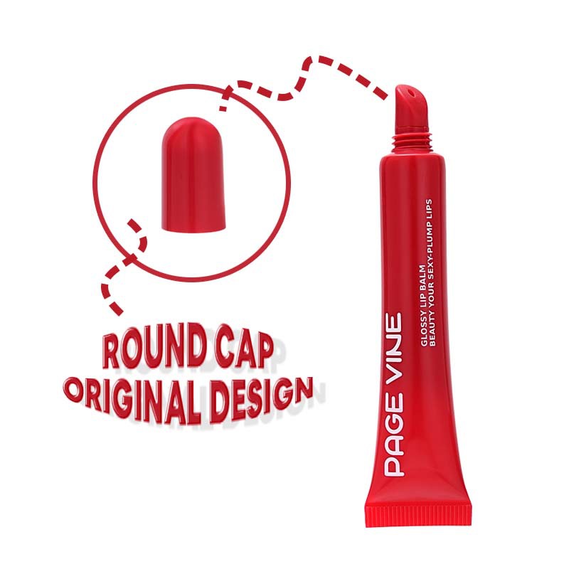 Transfronterizo PAGE VINE caja de teléfono esmalte labial cabeza redonda polipéptido lipstick lubricante líquido hidratante miel labial comercio exterior