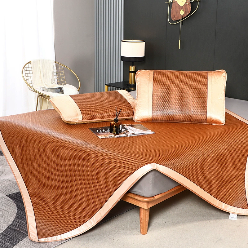 Двусторонний охлаждающий коврик для кровати 1,8 м, реверсивный ротанговый коврик для дома, складной коврик из ледяного шелка с охлаждающим эффектом.