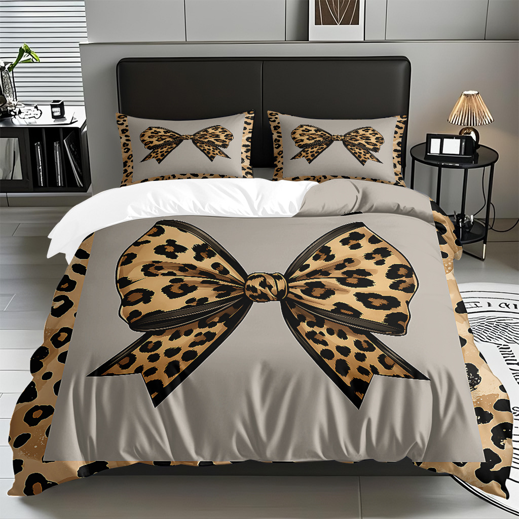 Ins Wind Pink Bow Digital Printed Colchón Set Pillow Cover Comercio electrónico transfronterizo preferido para adaptarse al modo JIT