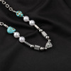 Necklace hip-hop style, beads from pearl stainless steel, European style