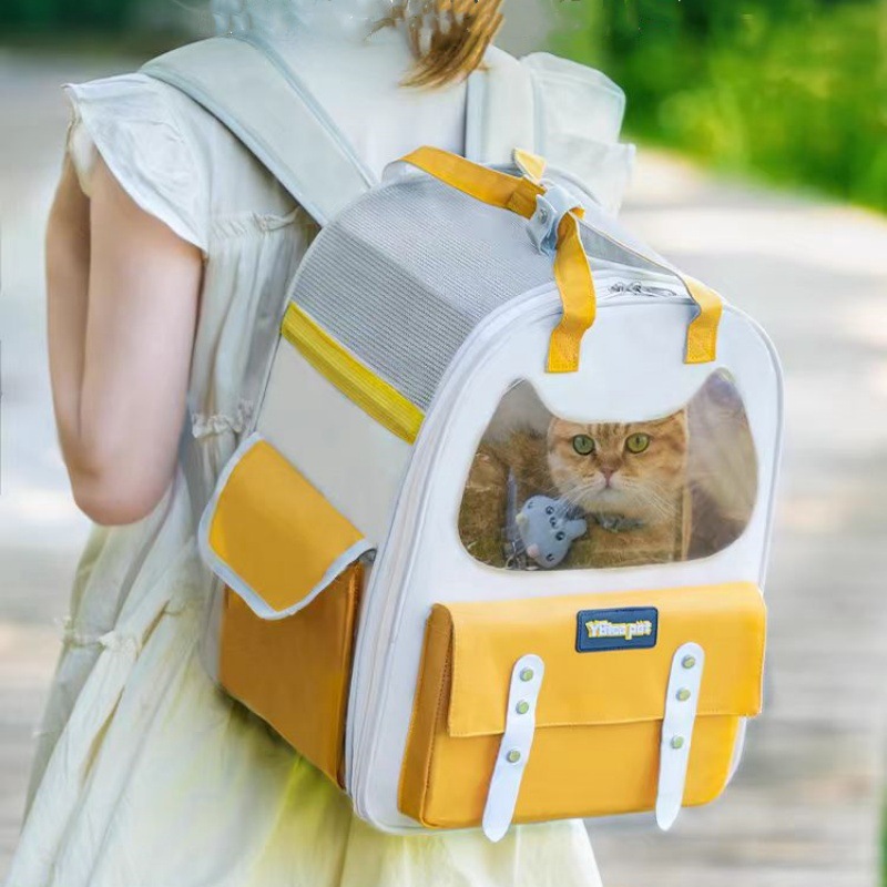 New  Cat for Going Out Portable Shoulder Space Module Large Capacity Breathable Pet Supplies Dog Travel Bag_voghion.com