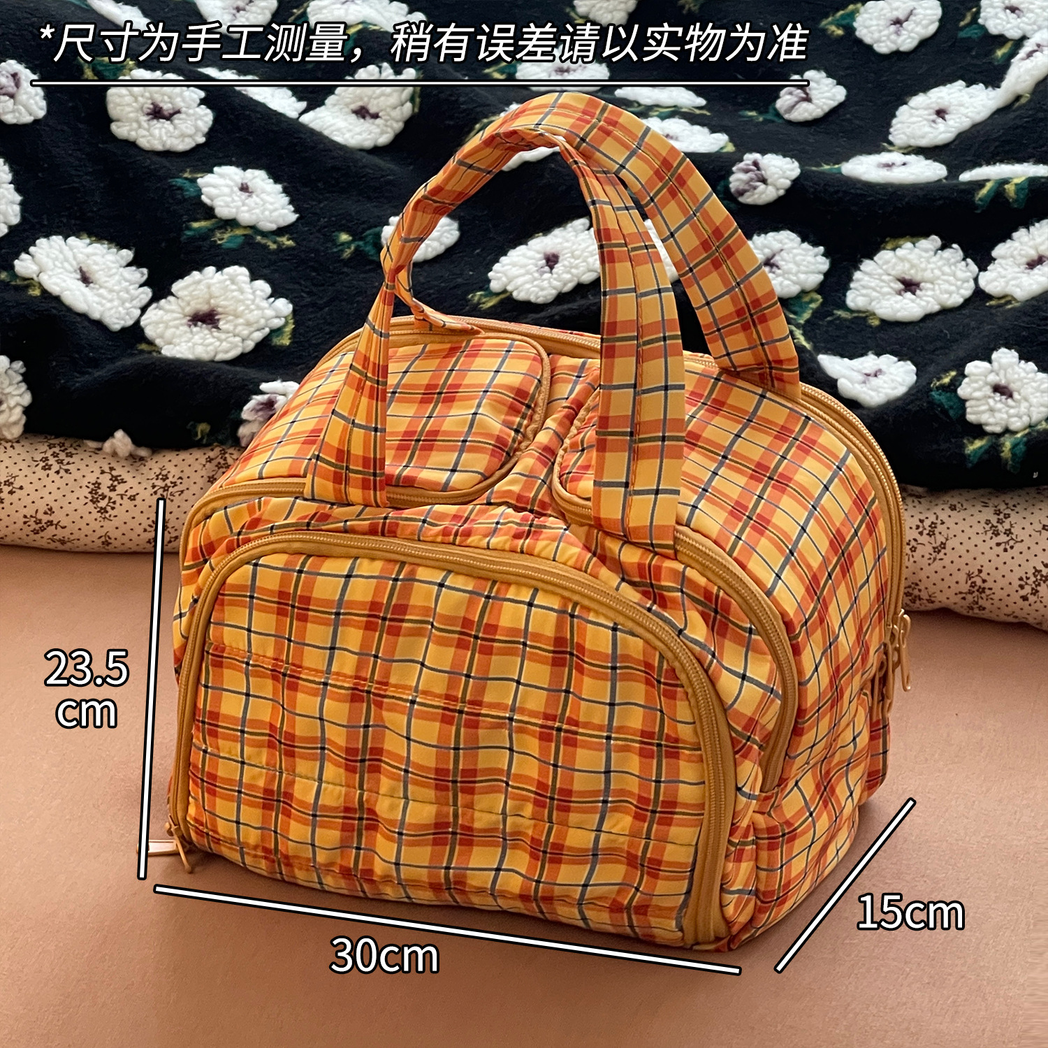 Bolsa de maquillaje para mujeres de gran capacidad portátil de viaje bolsa de lavado de almacenamiento de partición bolsa de almacenamiento de perezoso ultra grande