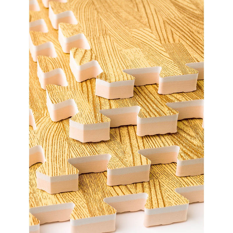 爬行垫批发爬爬垫婴儿防摔木纹泡沫拼接海绵垫铺地板垫儿童加厚