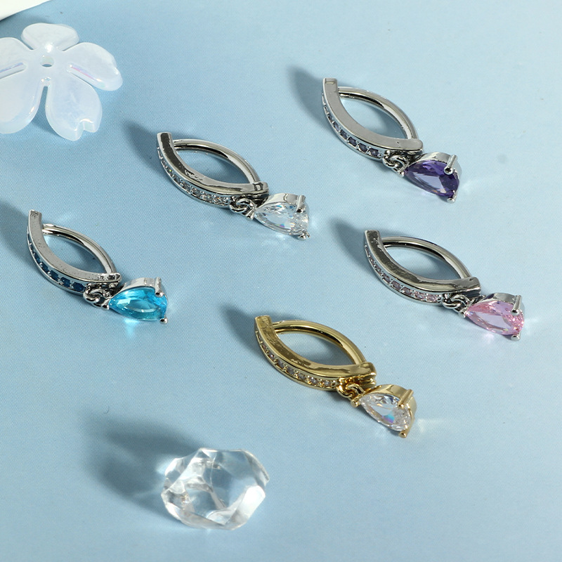 Stainless Steel Inverted Navel Ring with Zircon CZ Simple Sweet Belly Button Piercing Jewelry in Stock detail image 5