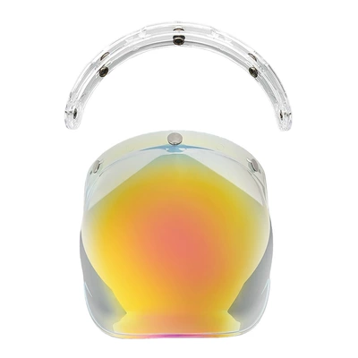 Retro Motorcycle Helmet Lens: Dəbilqə (Kaska) aksesuarları - revo-aurora-gold-transparent-stand
