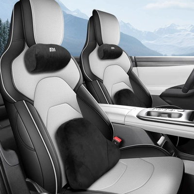 Seat Cover, All-Inclusive Special Car — Modelə uyğun (Original) oturacaq örtükləri - black-gray-comes-with-1-set-of-headrest-and-waistrest-dedicated-car