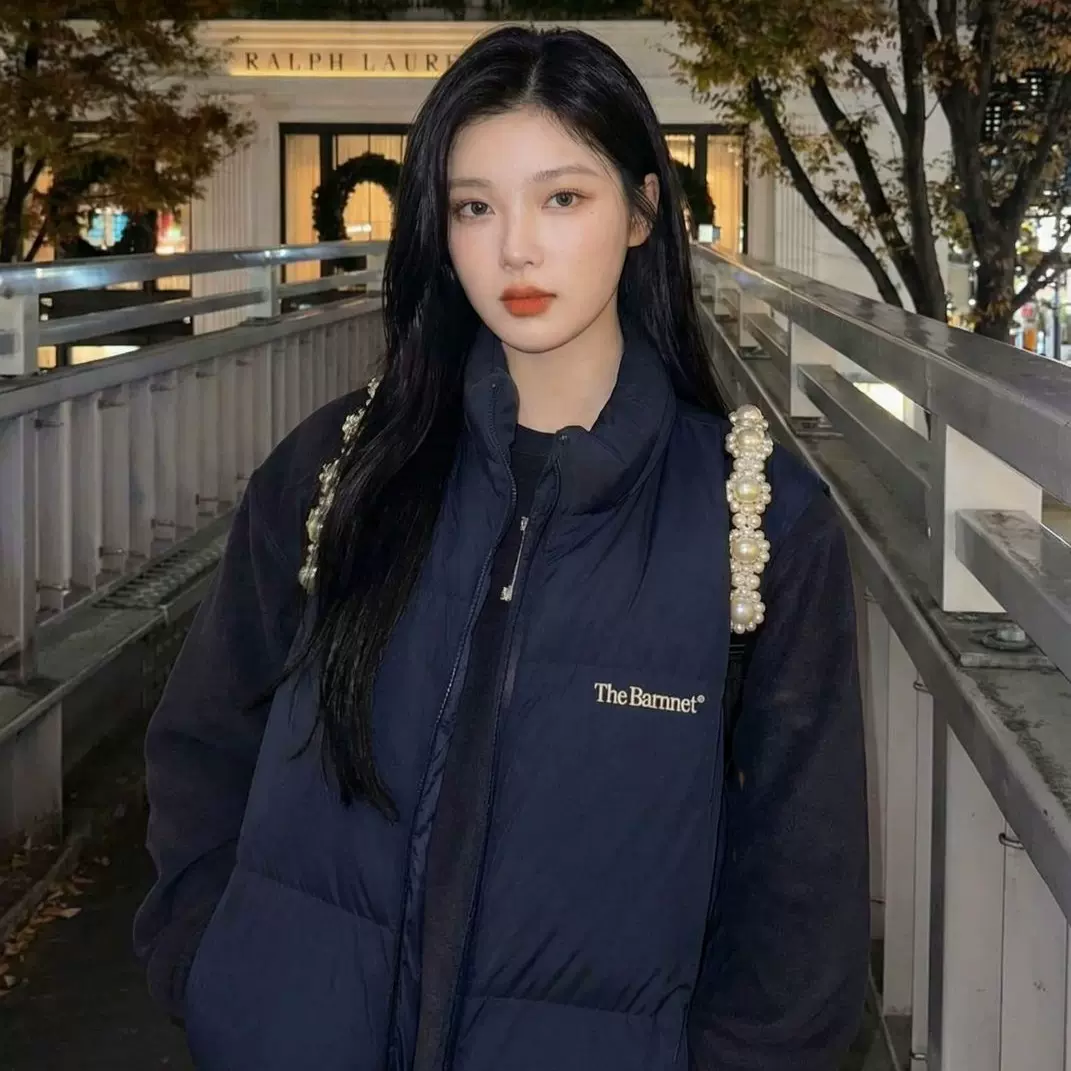 现货2025冬季新款韩国东大门八奶宽松立领90鸭绒羽绒服马甲外套女